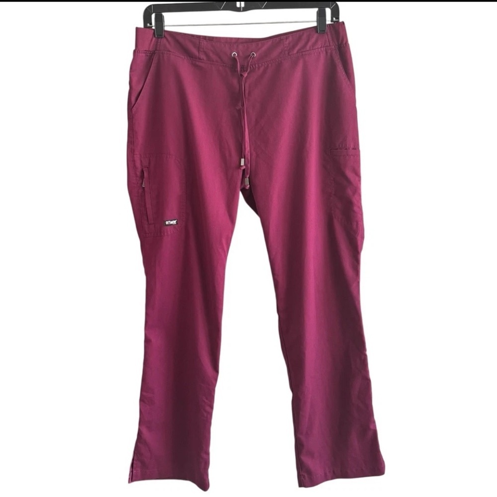 Grey’s Anatomy Scrub Pants Large Burgundy Wine Drawstring Medical Uniform Barco
